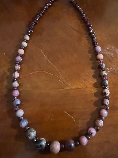 Rhodonite and Garnet Necklace